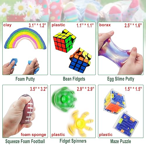 Scientoy Sensory Fidget Toy Set for ADD, OCD, Autism - Stress Relief with Motion Timer, 35 Pcs Gift Box
