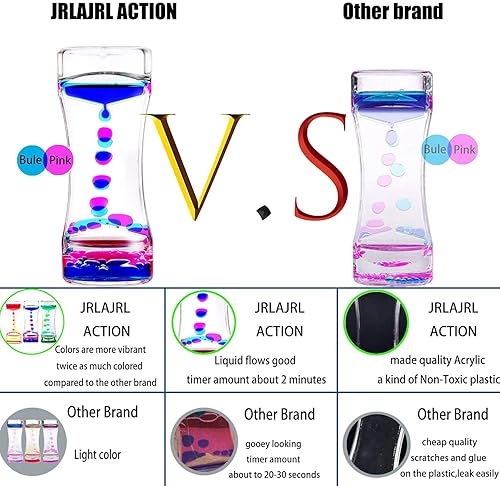 S SUPERLOVE Liquid Motion Bubbler Timer Sensory Fidget Toy 3-Pack for Autism Kids Teens Adults