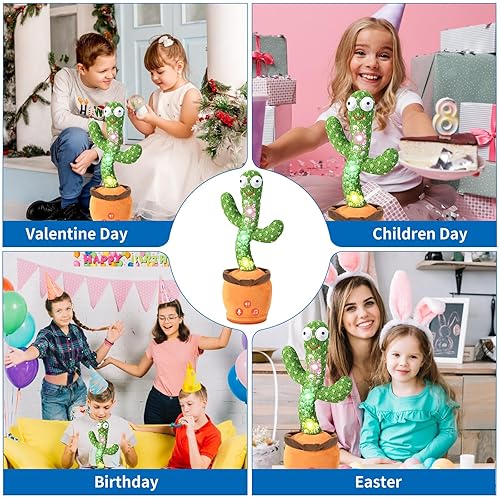 SANJOIN Dancing Talking Cactus Baby Toy with 120 English Songs