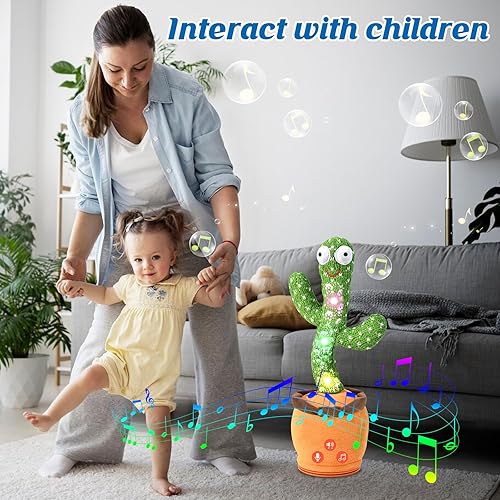 SANJOIN Dancing Talking Cactus Baby Toy with 120 English Songs