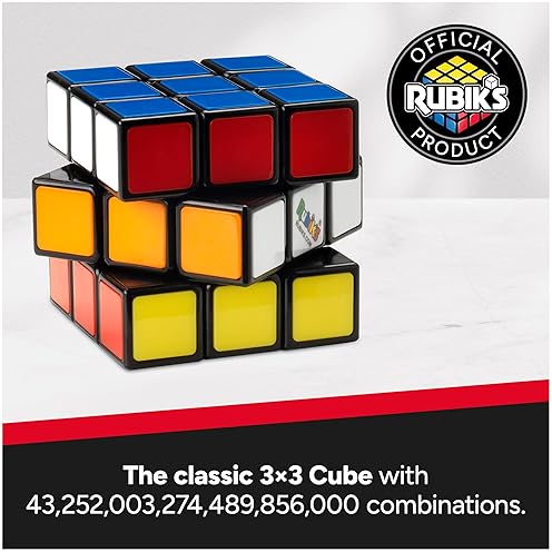 Rubik's Cube 3x3 Brain Teaser Puzzle Toy for Ages 8+ - Color-Matching Fidget & Sensory Game