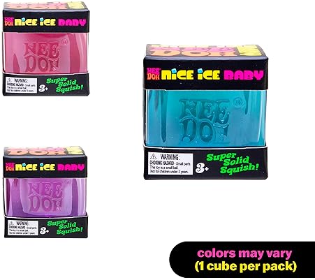 Schylling NeeDoh Sensory Squeeze Toy - Super Solid Squish - 1.25" Wide - Color May Varies - Pack of 1