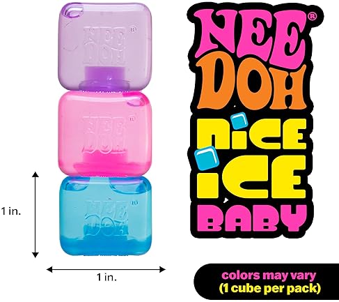 Schylling NeeDoh Sensory Squeeze Toy - Super Solid Squish - 1.25" Wide - Color May Varies - Pack of 1
