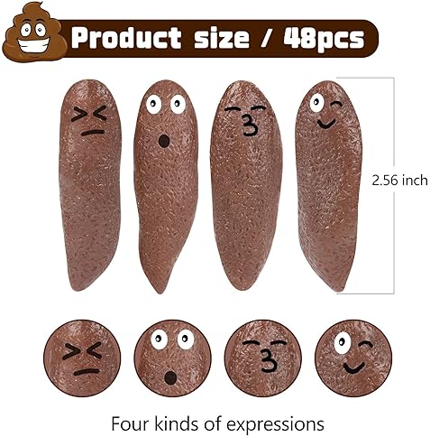 KXCOFTXI 20-Piece Finger Slingshot Toy Poop Set for Halloween and School Parties