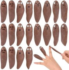 KXCOFTXI 20-Piece Finger Slingshot Toy Poop Set for Halloween and School Parties
