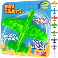 Refresh Sports Kids Foam Airplanes - Fun Glider Toys for Ages 4-10+ - Best Toy Gift for Boys & Girls - Small Birthday Party Favors - Airplane Gift Idea