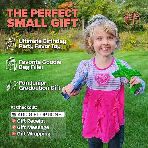 Refresh Sports Kids Foam Airplanes - Fun Glider Toys for Ages 4-10+ - Best Toy Gift for Boys & Girls - Small Birthday Party Favors - Airplane Gift Idea