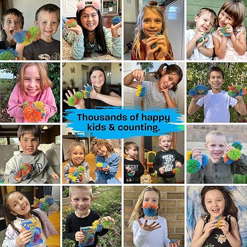 Refresh Sports Stringy Balls Sensory Toys 8 Pack for Kids: Stress Balls Birthday Party Favors - Monkey Ball Fidget Toy Set