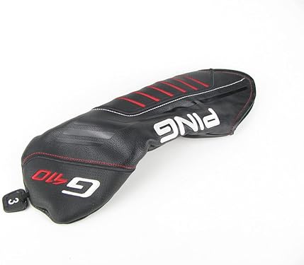 Ping Black and Red PING G410 3 Wood Fairway Headcover with Tag