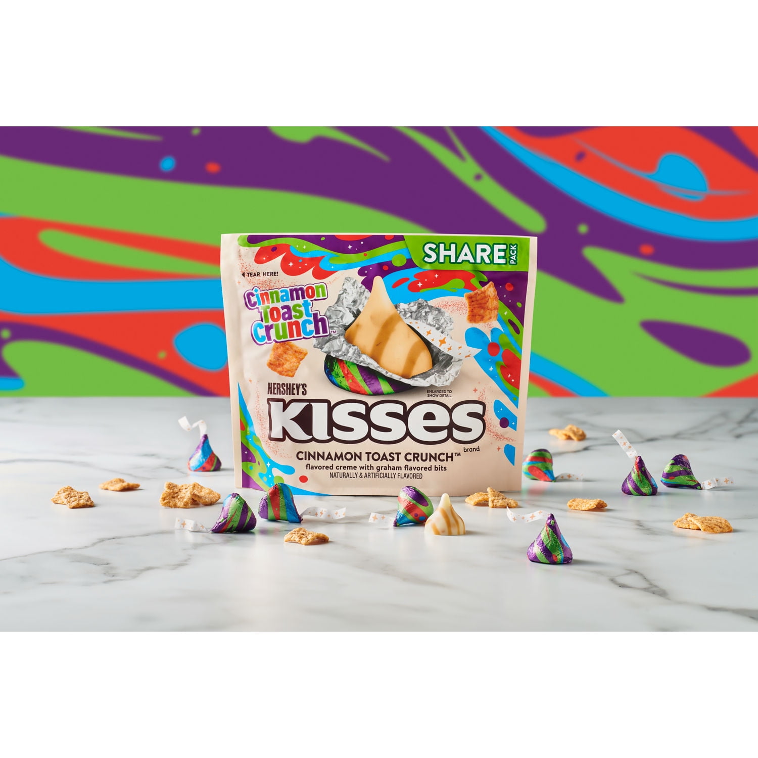 Hershey's Kisses Cinnamon Toast Crunch Flavored Candy Share Pack - 9 oz