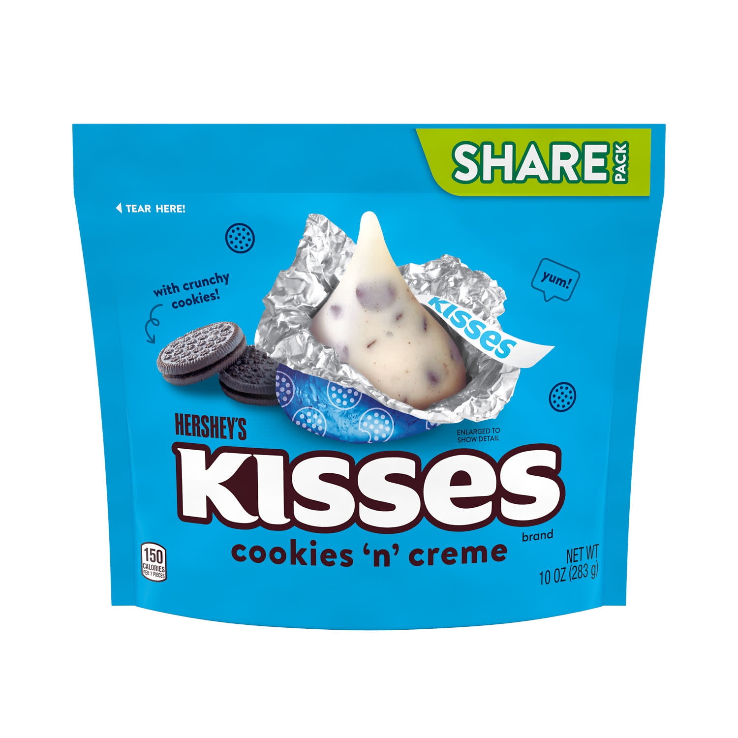 Hershey's Kisses Cookies 'n' Creme Share Pack 10 oz, Candy