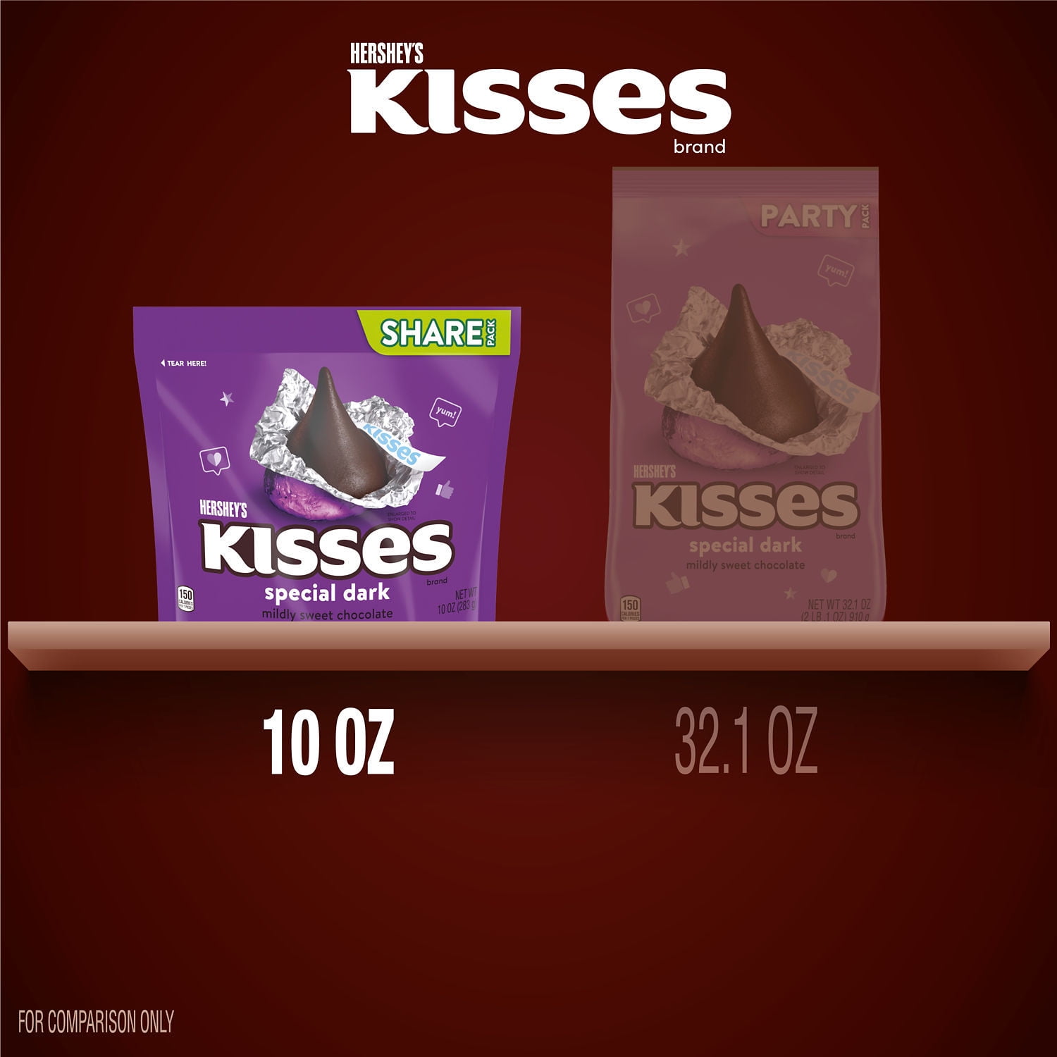 Hershey's Kisses SPECIAL DARK Chocolate Share Pack - 10 oz