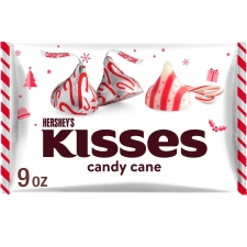 Hershey's Kisses Candy Cane Christmas Candy, 9 oz Bag