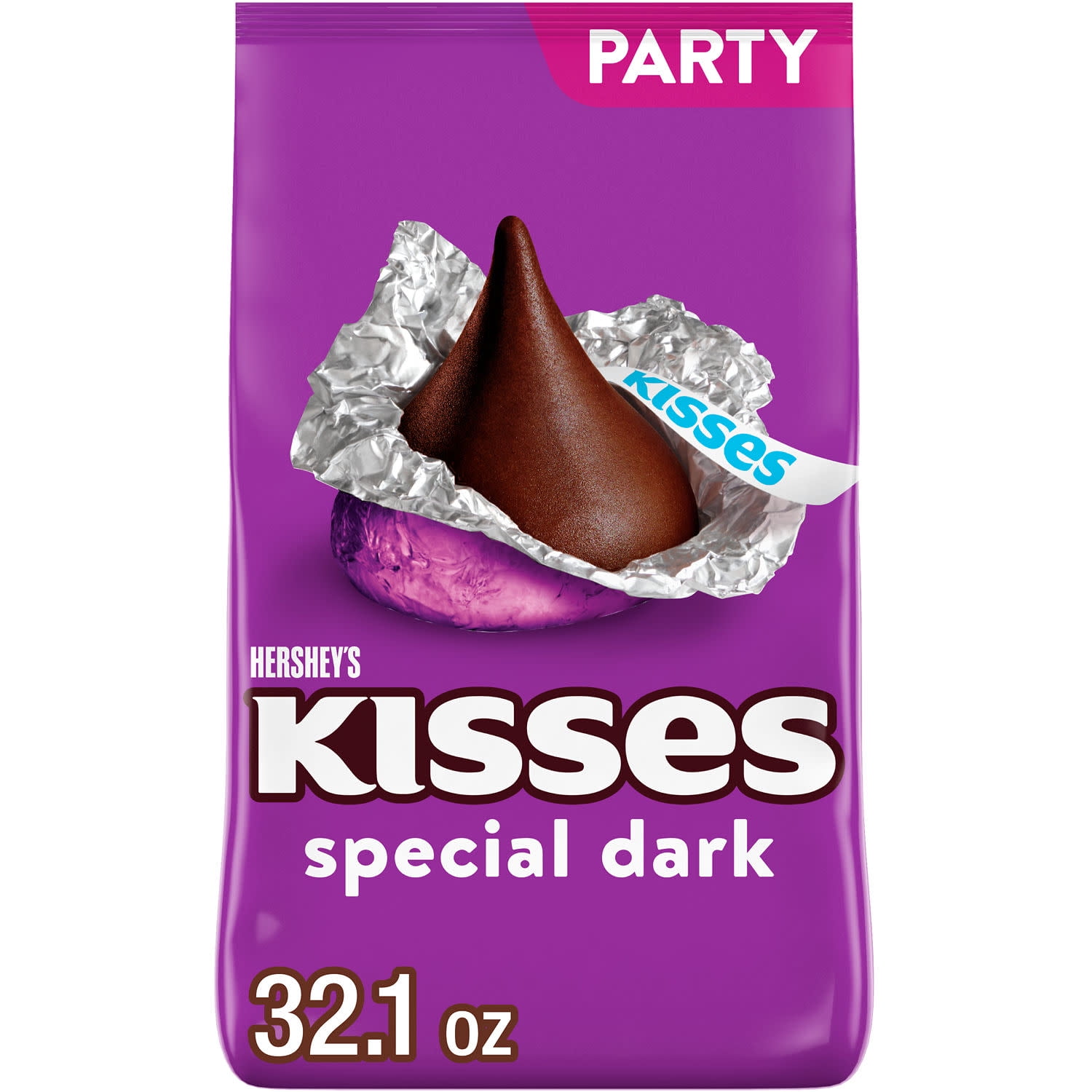 Hershey's Kisses Special Dark Mildly Sweet Chocolate Candy Party Pack - 32.1 oz