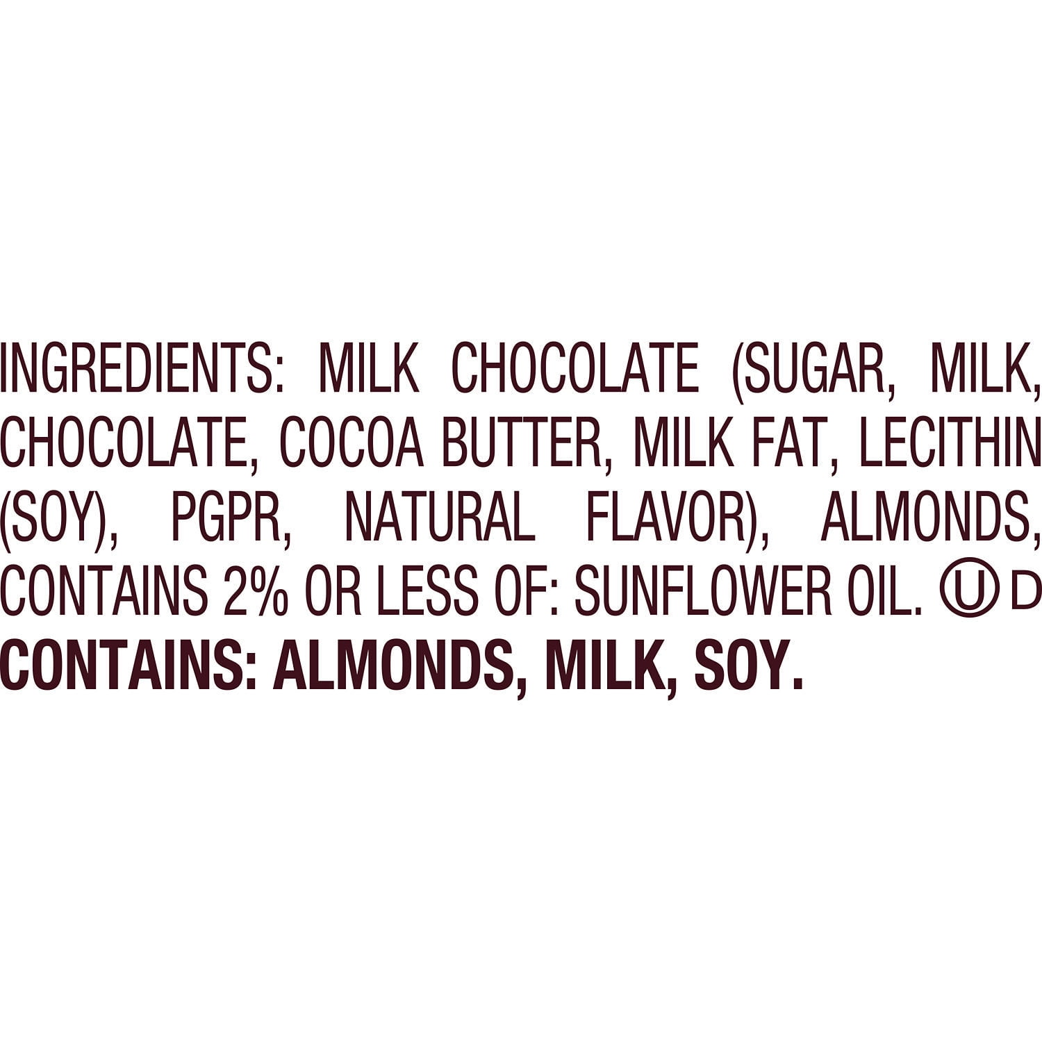 Hershey's Kisses Milk Chocolate Almonds Christmas Candy 9.4 oz Bag