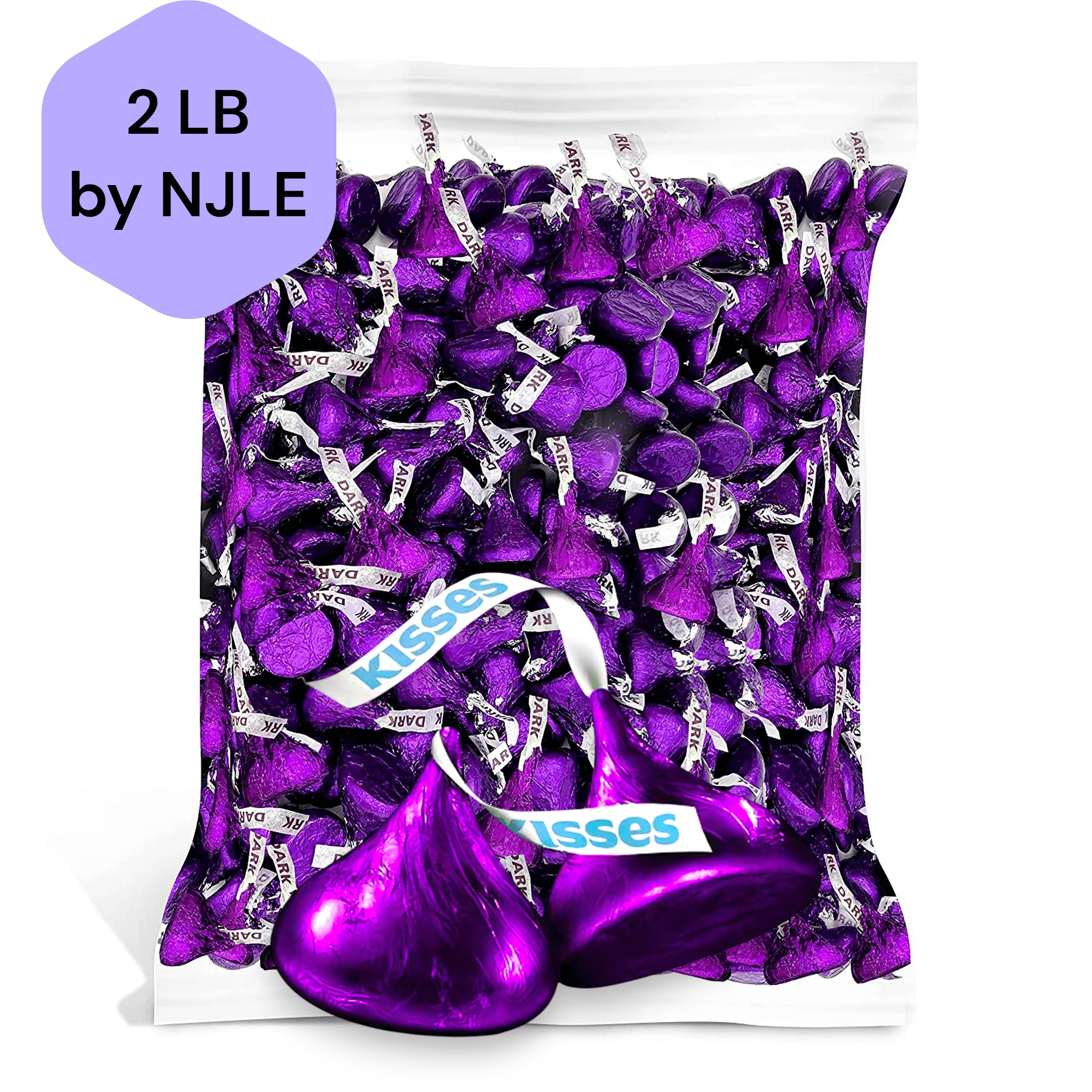 Hershey's Kisses Special Dark Mildly Sweet Chocolate Candy, Individually Wrapped, Bulk Pack - 2 lb
