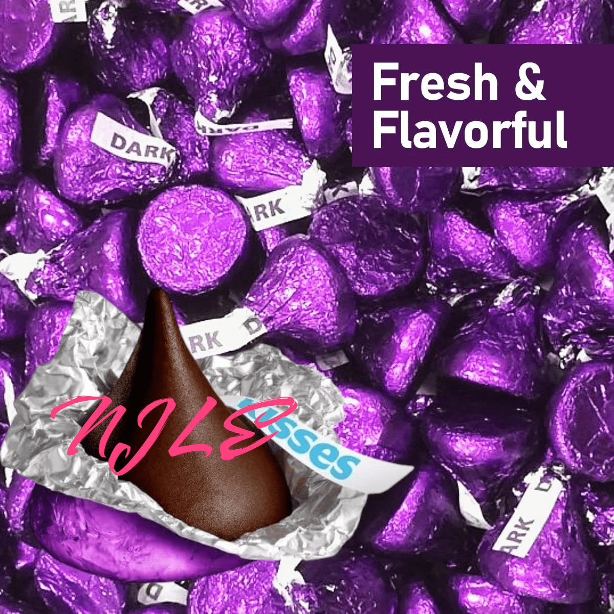 Hershey's Kisses Special Dark Chocolate Candy - Individually Wrapped - Bulk Pack - 4lb