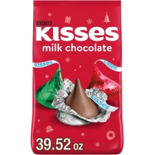 Hershey's Kisses Milk Chocolate Christmas Candy, Bulk Bag - 39.52 oz