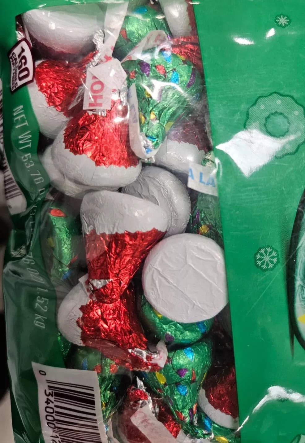 Hershey's Santa Hat & Kissmas Tree Kisses 330 ct Assorted Milk Chocolates