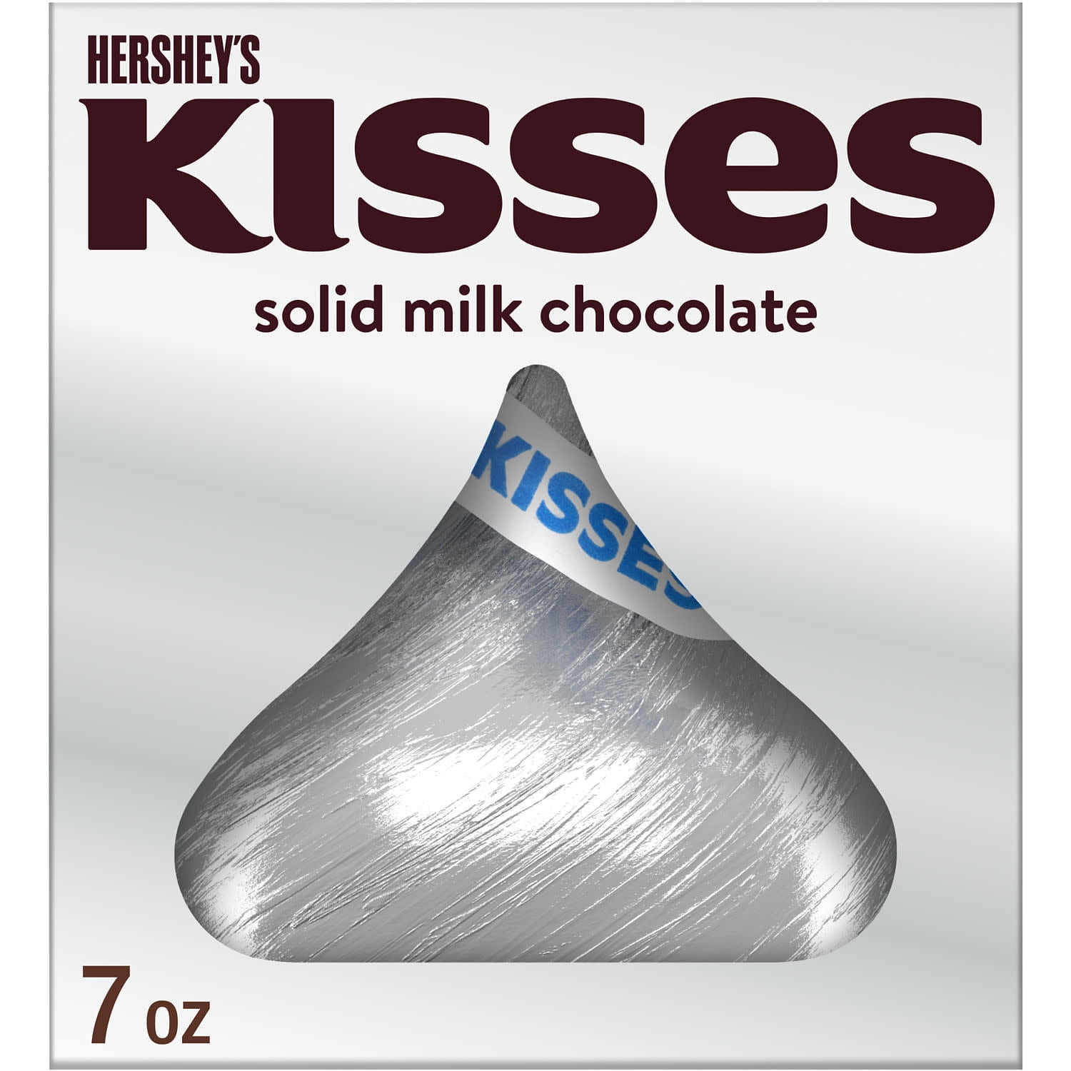 Hershey's Kisses Solid Milk Chocolate Candy Gift Box, 7 oz - Delicious Treat