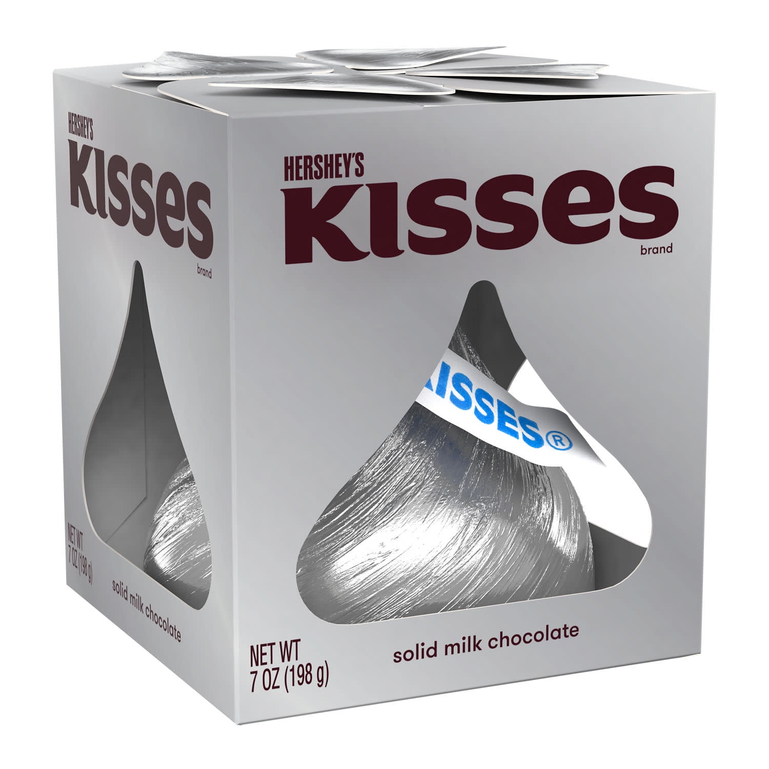 Hershey's Kisses Solid Milk Chocolate Candy Gift Box, 7 oz - Delicious Treat