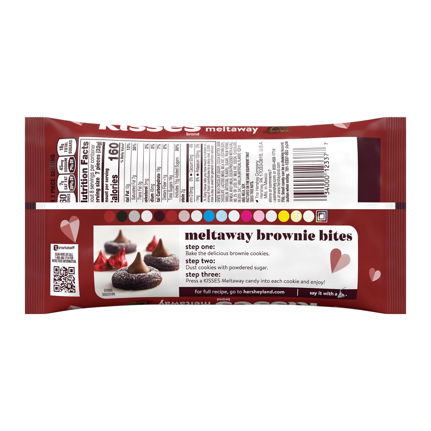 Hershey's Kisses Milk Chocolate Valentine's Candy, 9 oz Bag - Meltaway Delight