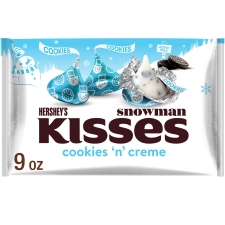 Hershey's Kisses Cookies 'n' Creme Christmas Candy 9 oz Bag