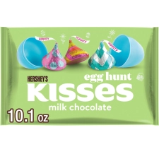 Hershey's Kisses Milk Chocolate Egg Hunt Easter Candy, 10.1 oz Bag