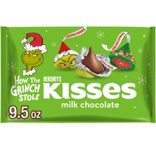 Hershey's Kisses Grinch Milk Chocolate Candy - 9.5 oz Christmas Bag