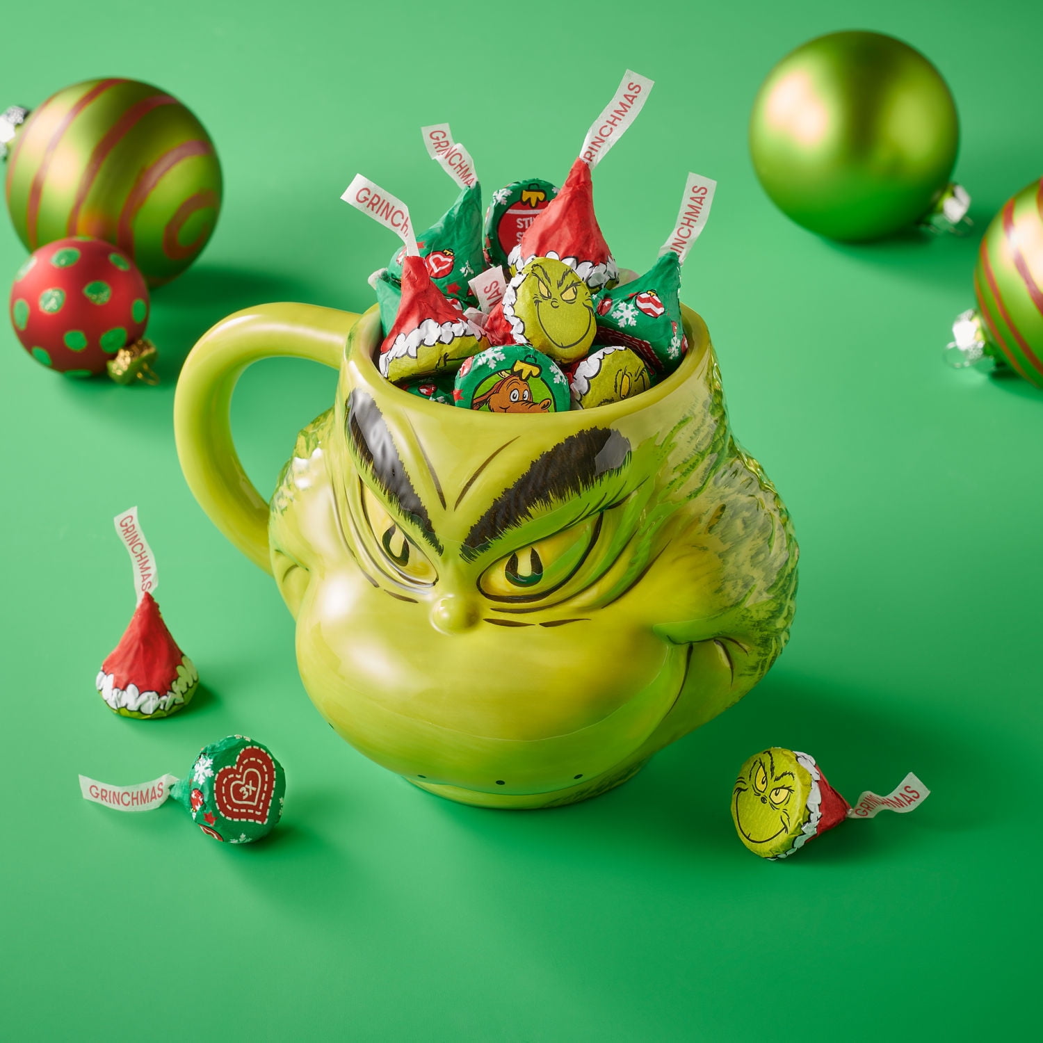Hershey's Kisses Grinch Milk Chocolate Candy - 9.5 oz Christmas Bag