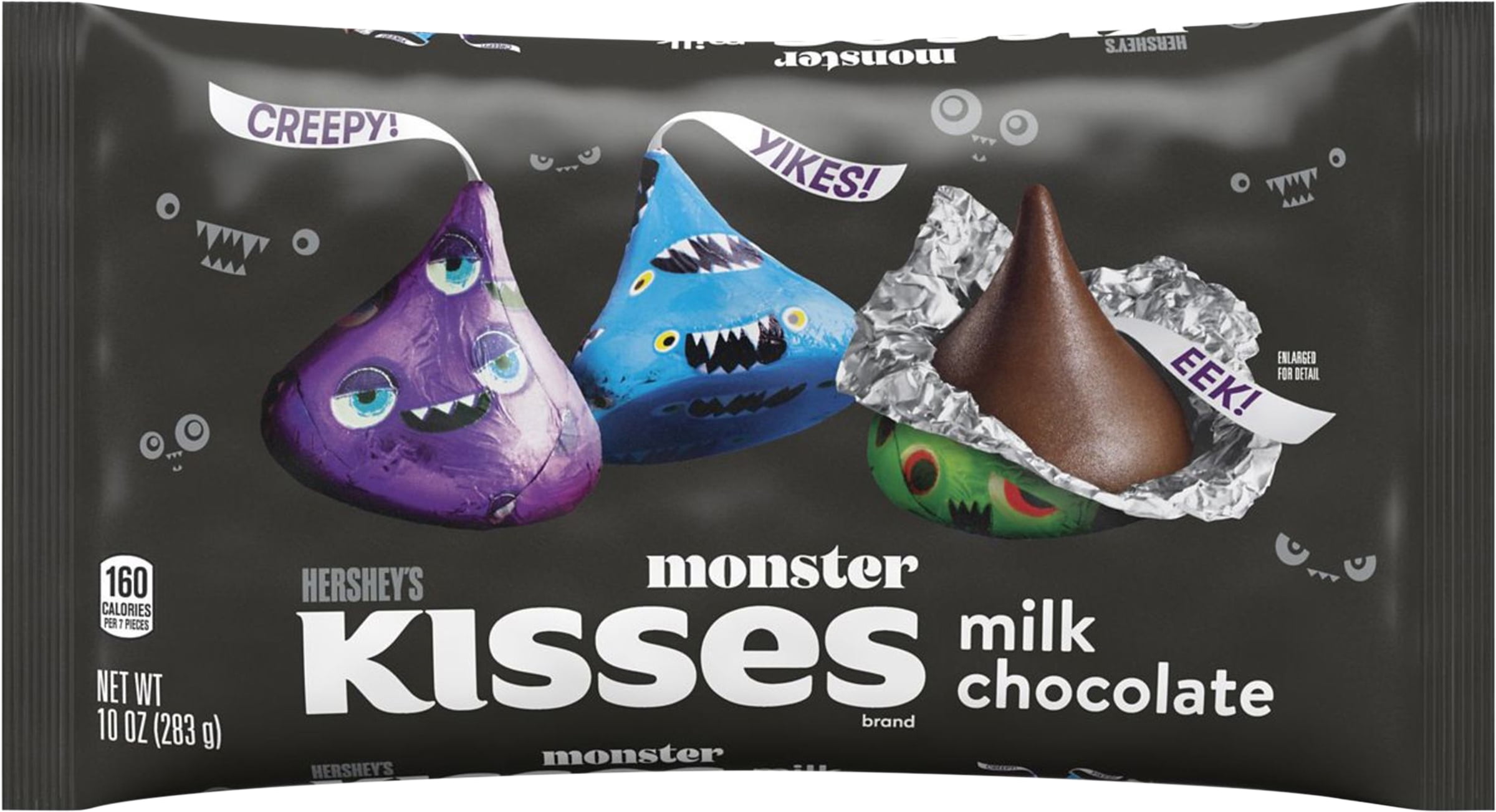 Hershey's Milk Chocolate Kisses in Monster Foils 10 oz. Bag
