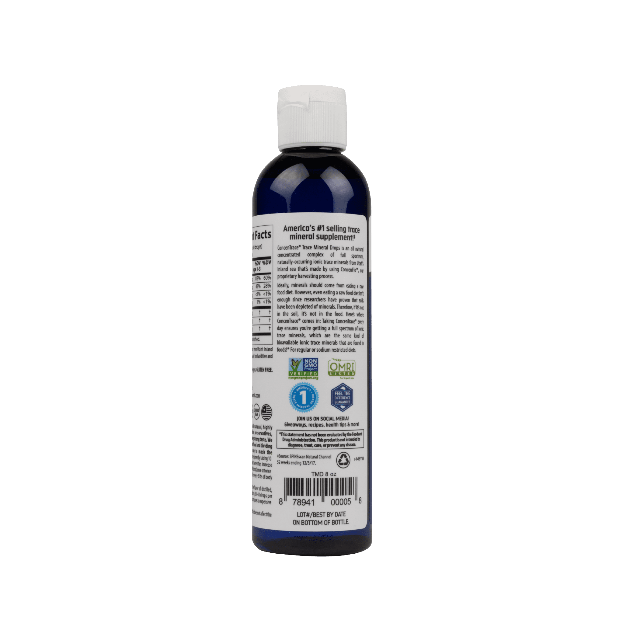 Trace Minerals Concentrace pH Balancing Trace Mineral Drops, Daily Magnesium & Potassium Supplement | Gluten-Free