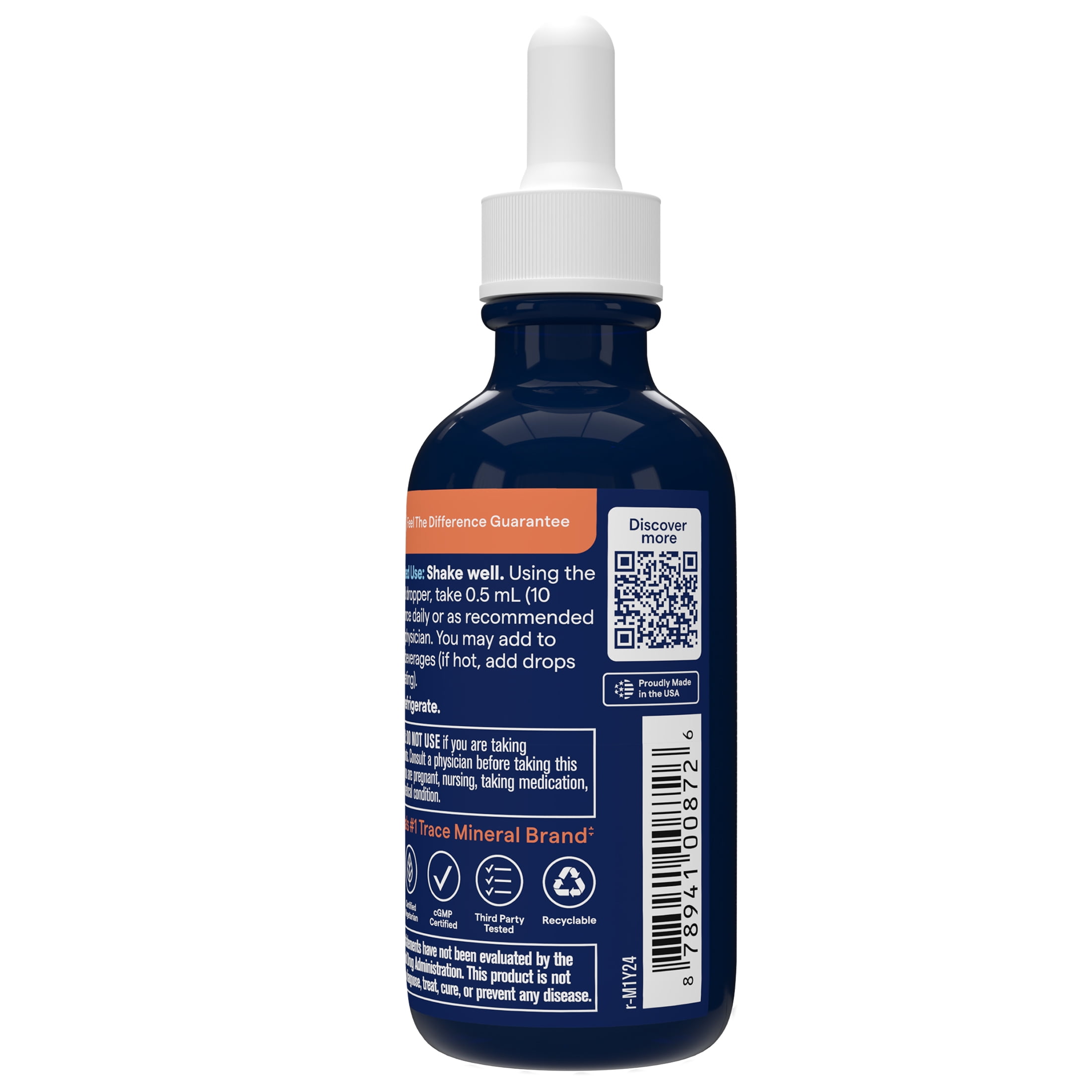 Trace Minerals Concentrated Liquid Ionic Vitamin D3 + K2 with Trace Minerals, 2 fl oz - Supports Bone, Heart & Immune Health