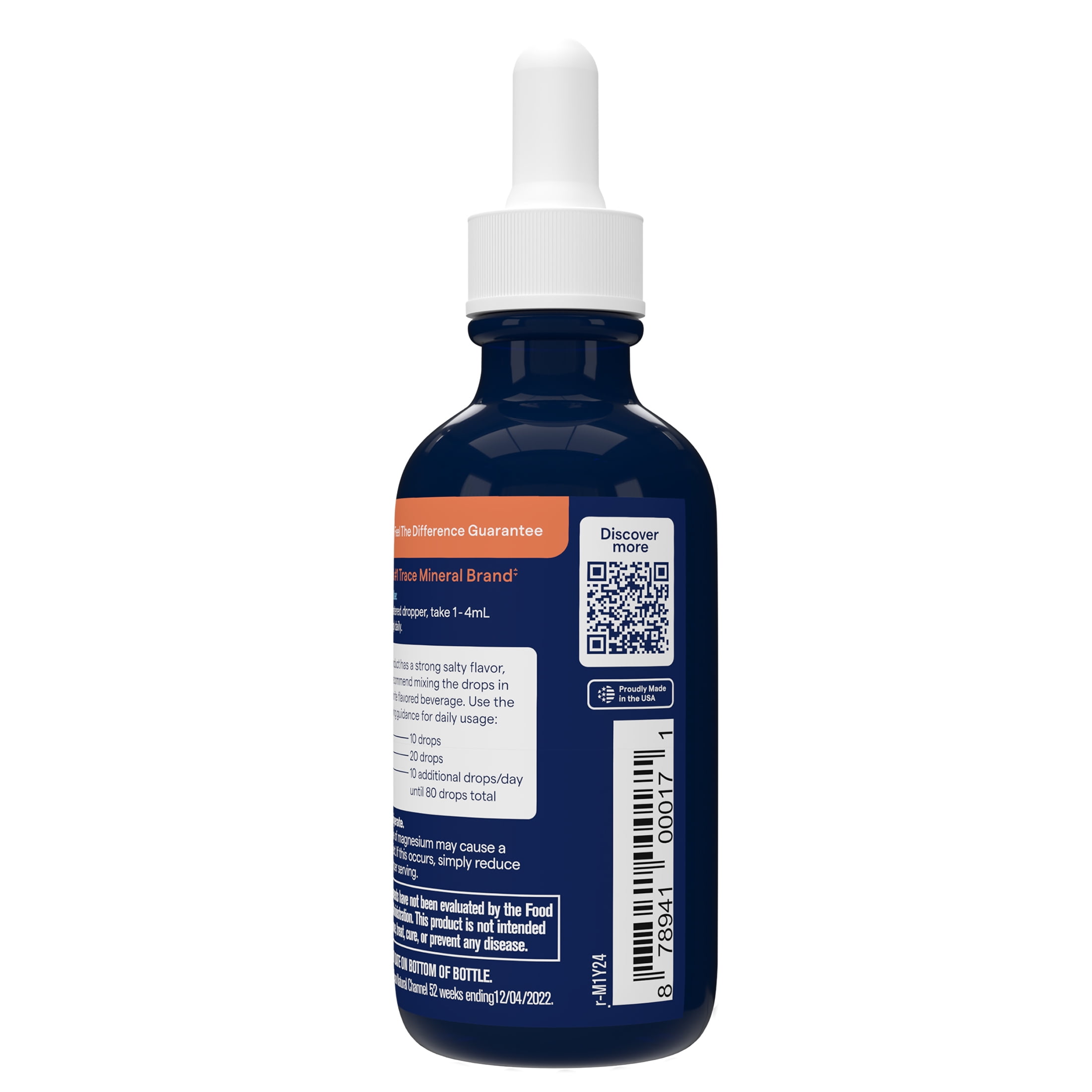 Trace Minerals Liquid Ionic Magnesium 400mg - Supports Blood Pressure, Heart Health, Calm Mood, Sleep, Energy - 2oz