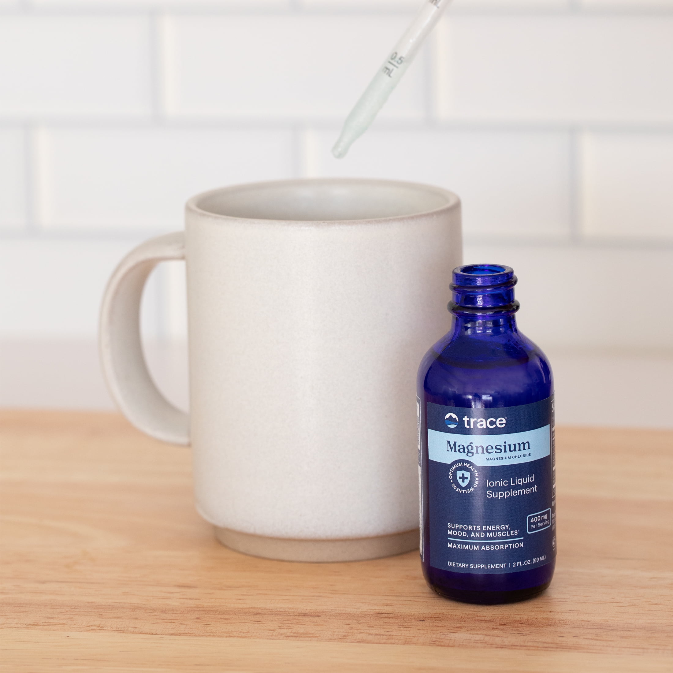 Trace Minerals Liquid Ionic Magnesium 400mg - Supports Blood Pressure, Heart Health, Calm Mood, Sleep, Energy - 2oz