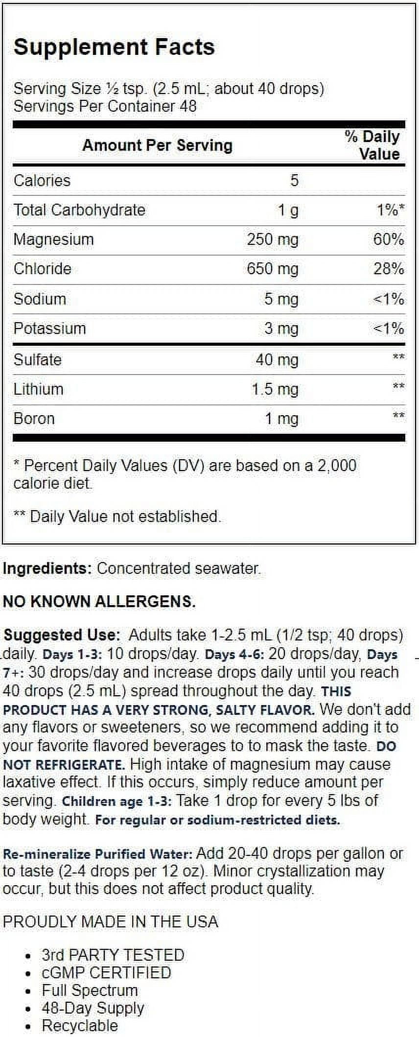 Trace Minerals ConcenTrace Drops | Full Spectrum Ionic Minerals | Liquid Magnesium, Chloride, Potassium | Energy & Hydration | 48-Day Supply, 4 fl oz