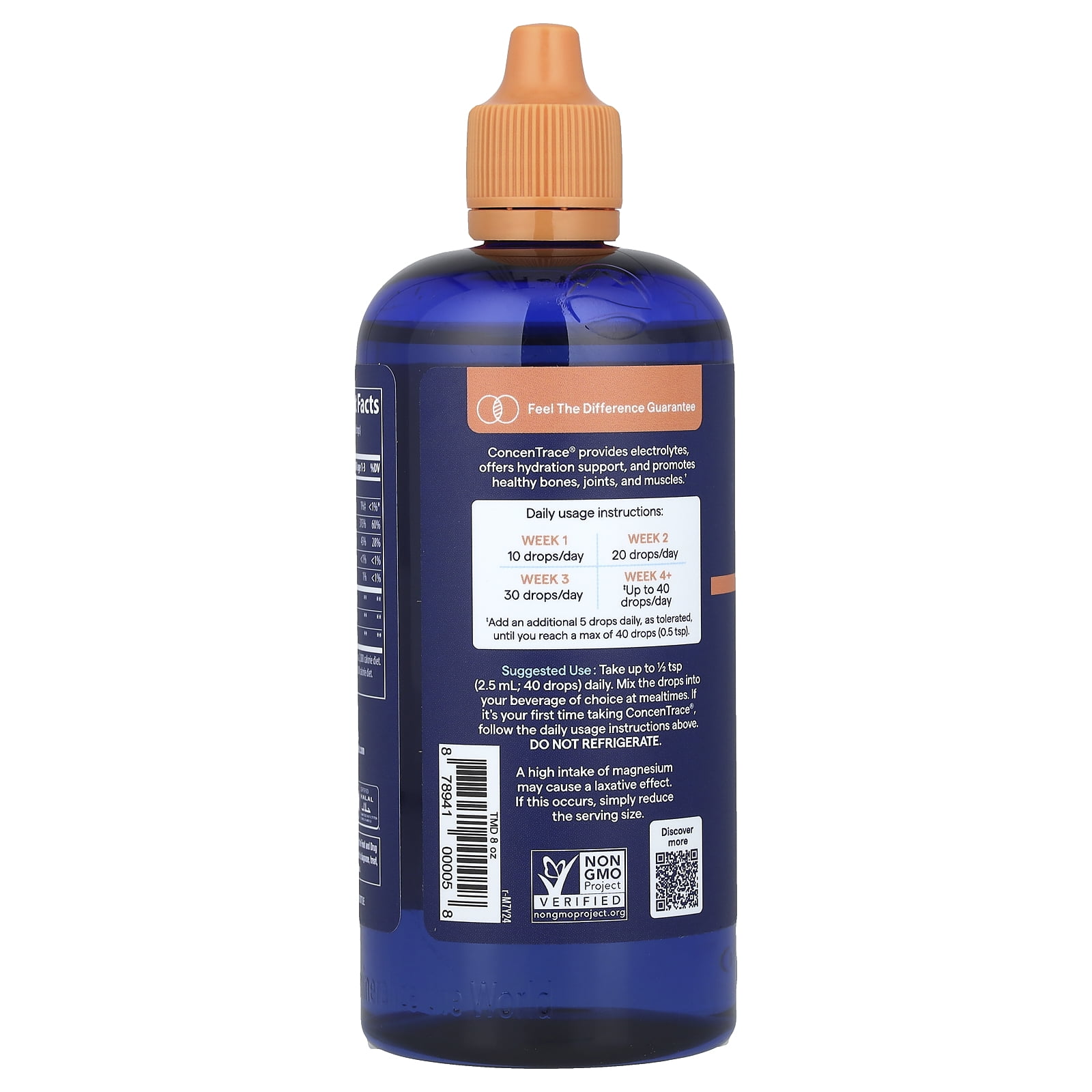 Trace Minerals ConcenTrace Drops | Full Spectrum Ionic Minerals | Liquid Magnesium, Chloride, Potassium | Energy, Electrolytes | 96 Day Supply
