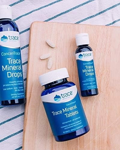 Trace Minerals ConcenTrace Drops | Full Spectrum Minerals | Magnesium, Chloride, Potassium | Low Sod