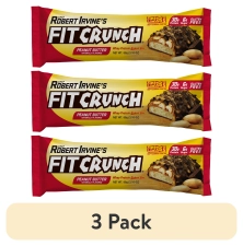 FITCRUNCH Chef Robert Irvine's FITCRUNCH Peanut Butter Protein Bar (3-Pack) - 30g Protein, 3.1 oz