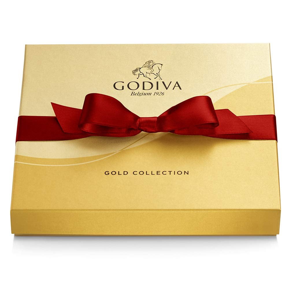 Godiva Holiday Assorted Chocolate Gold Gift Box, 19-Piece Collection