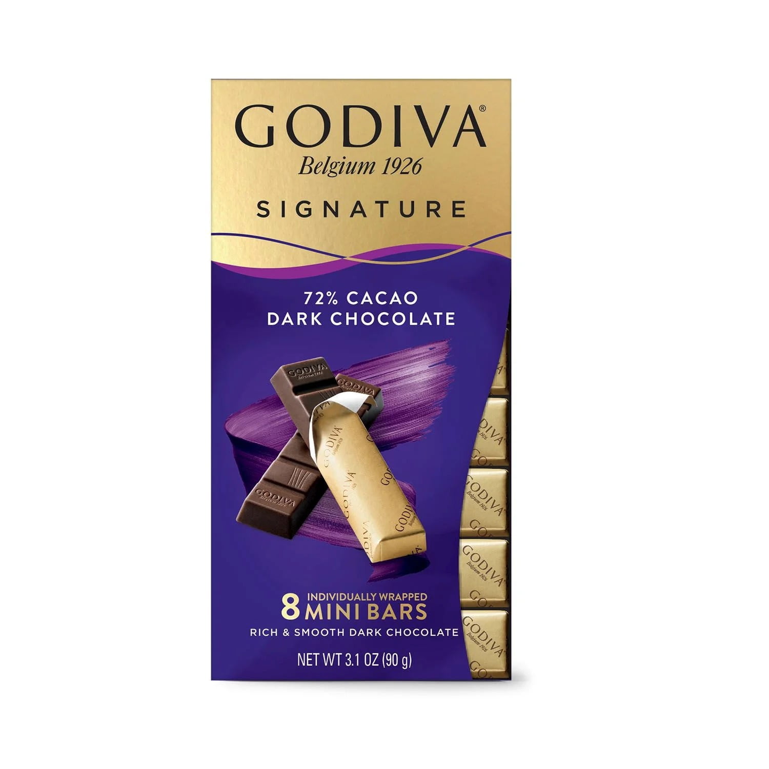 Godiva Signature Dark Chocolate Mini Bars 2-Pack, 3.1 oz each