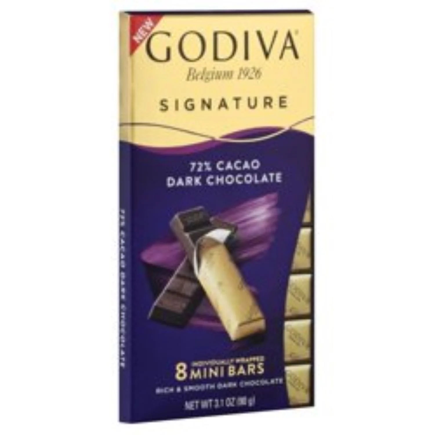 Godiva Signature Dark Chocolate Mini Bars 2-Pack, 3.1 oz each