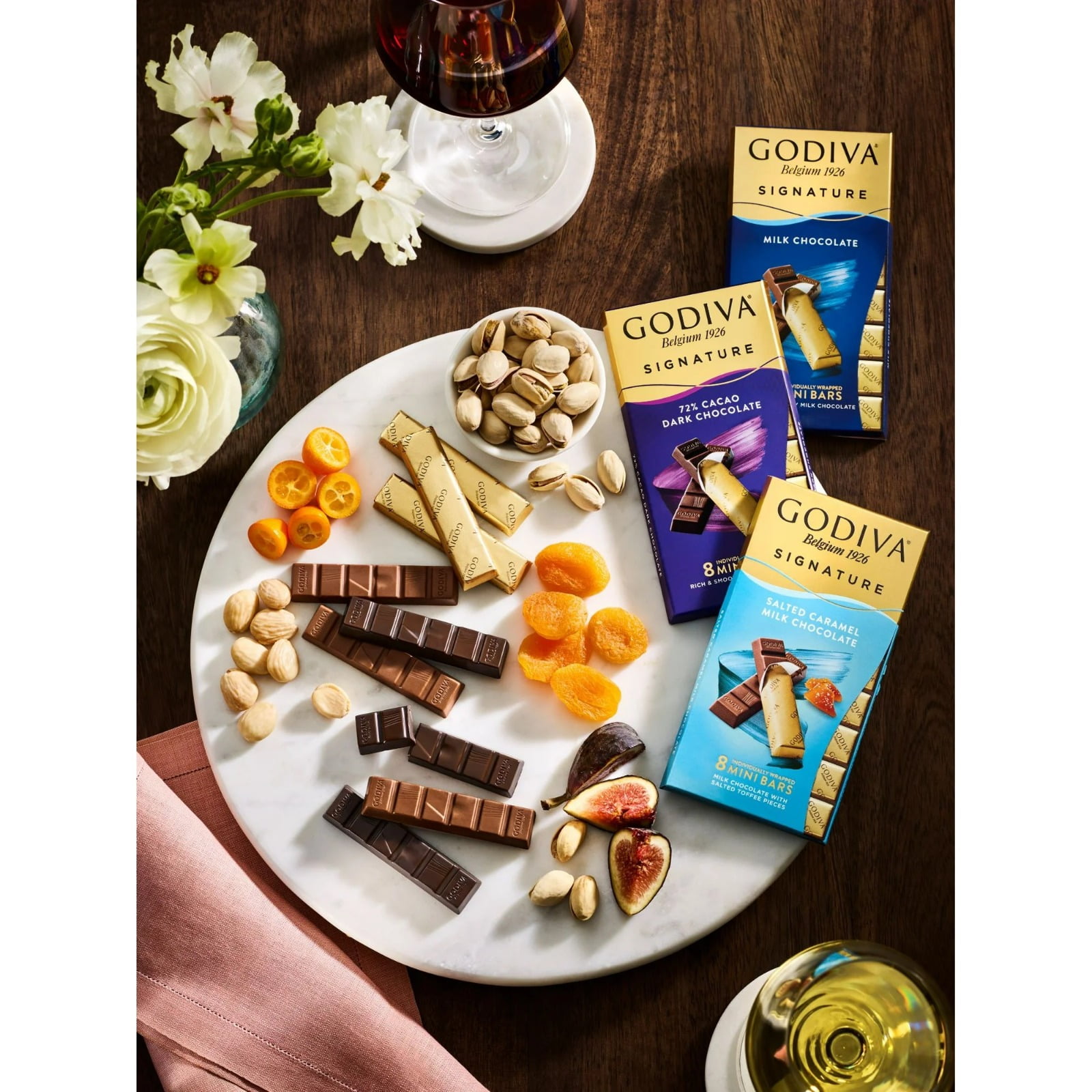 Godiva Signature Dark Chocolate Mini Bars 2-Pack, 3.1 oz each