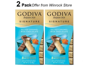 Godiva Salted Caramel Milk Chocolate, 8 Count, 3.1 oz x 2 Pack - Winrock Store Deal