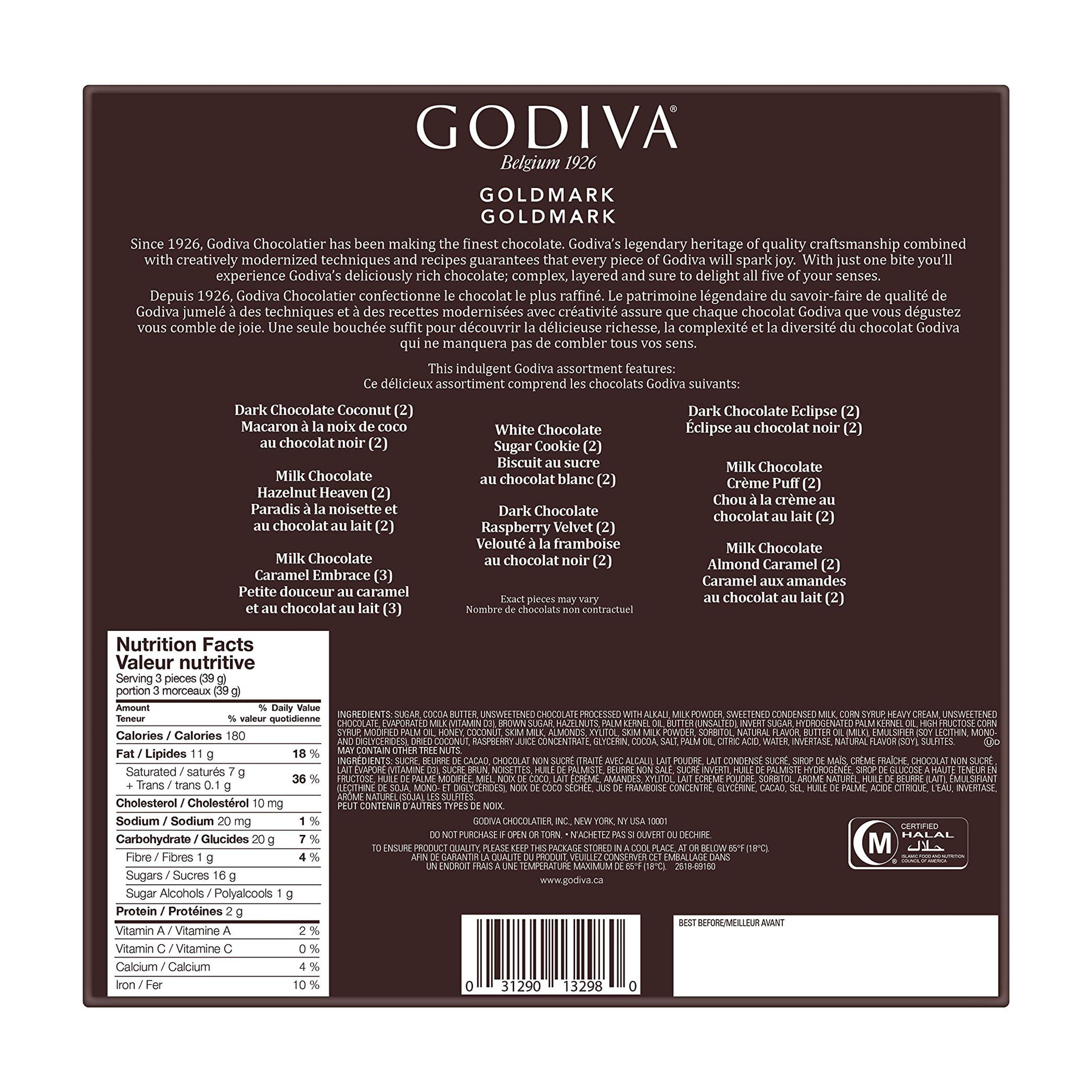 Godiva Goldmark Assorted Chocolate Gift Box - Premium Chocolate Treats (17 Pc)