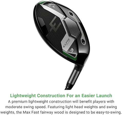 Callaway Elyte Max Fast Fairway Wood - Golf Club for Distance and Accuracy