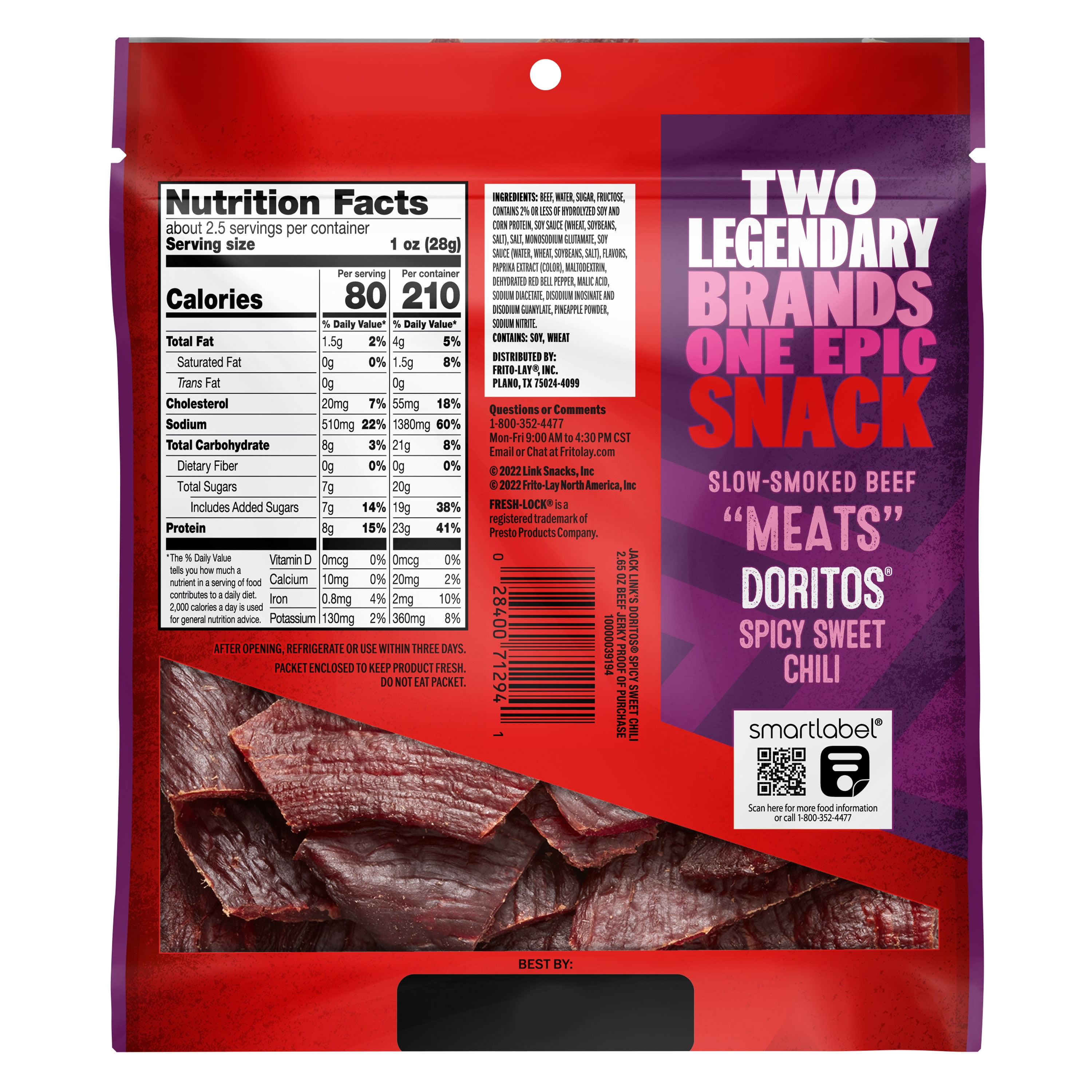 Jack Link’s Doritos Spicy Sweet Chili Beef Jerky, 2.65 oz