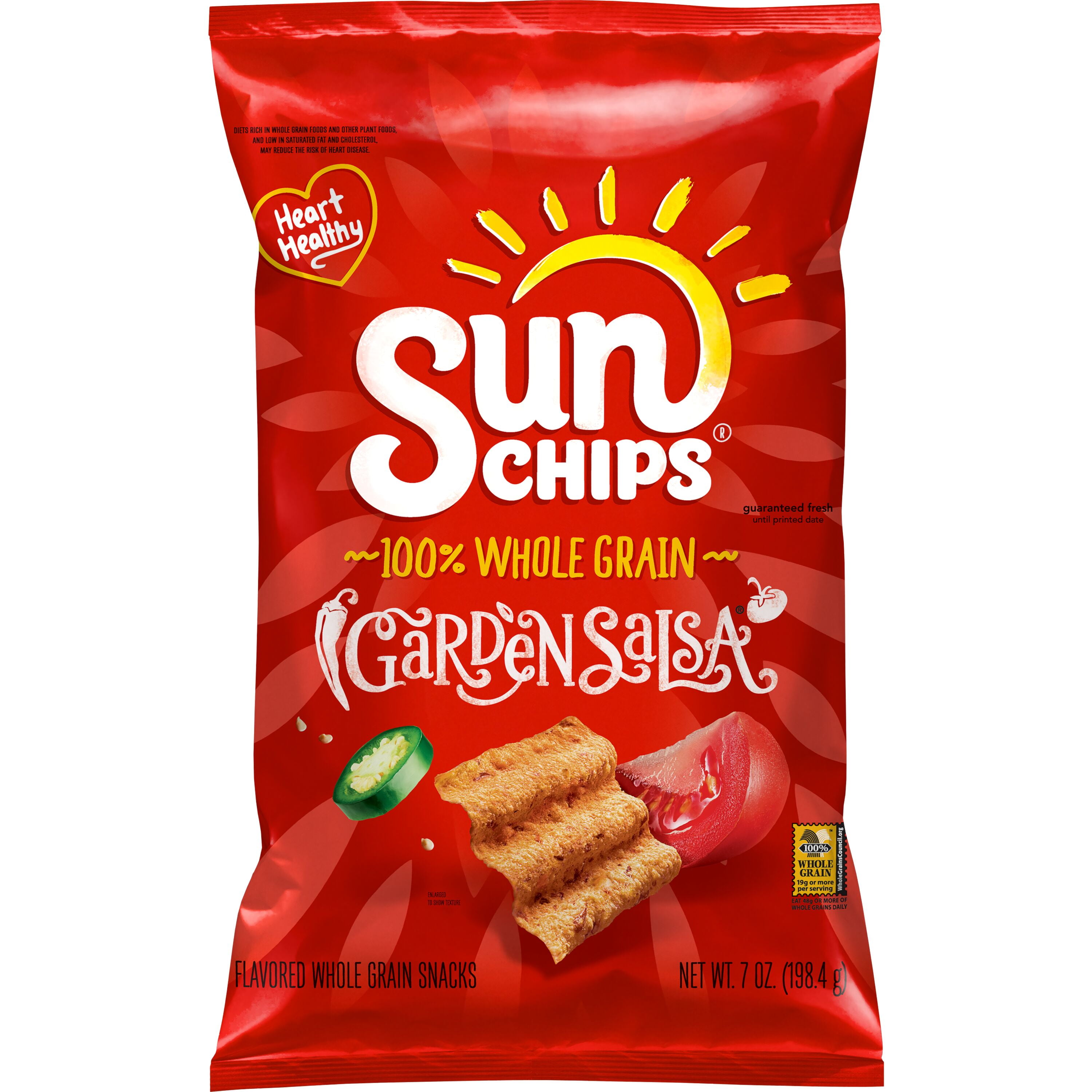 SunChips Garden Salsa Whole Grain Snacks 7 oz Bag - Healthy Snack Option
