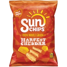 SunChips Harvest Cheddar Multigrain Snacks, 100% Whole Grain, 7 Oz.