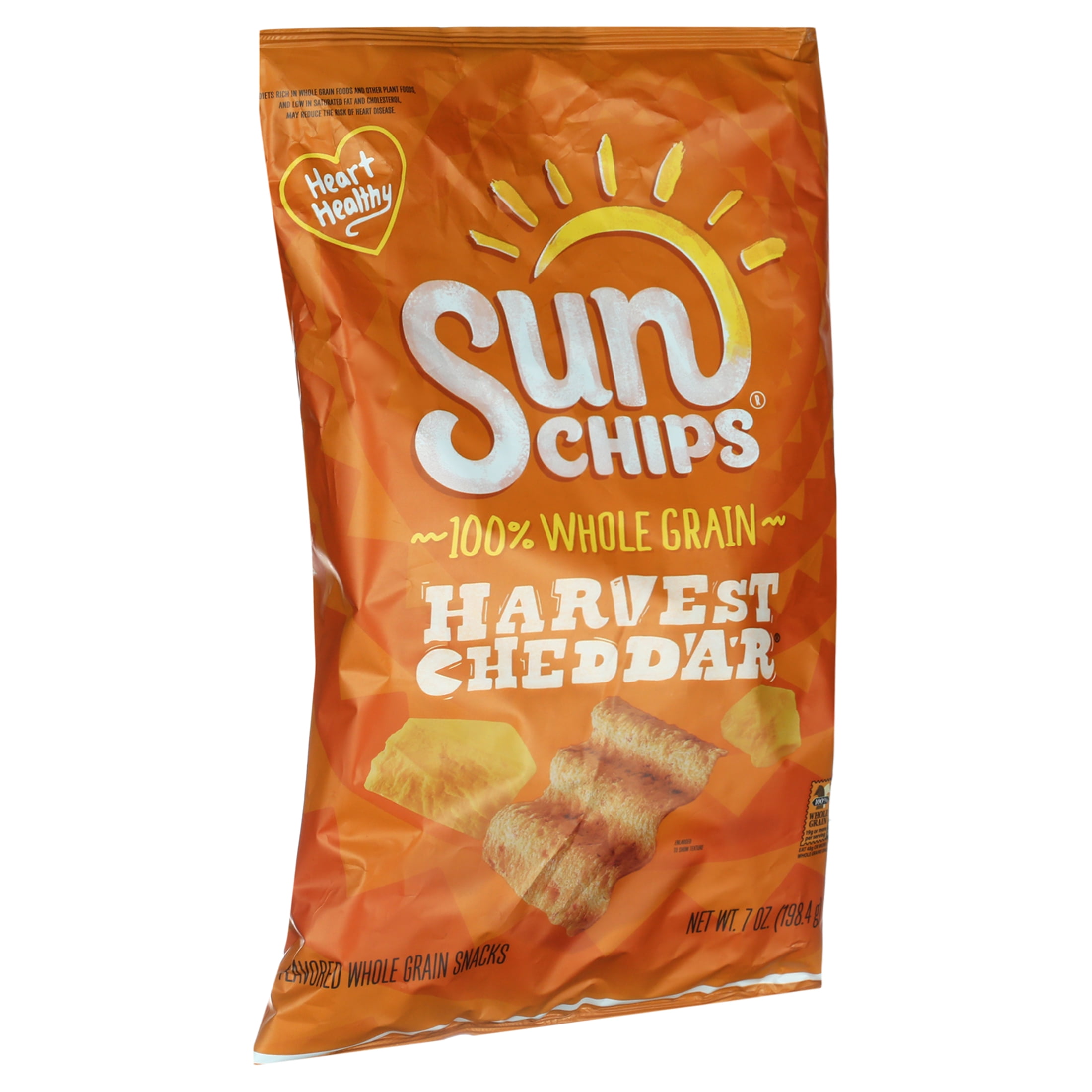 SunChips Harvest Cheddar Multigrain Snacks, 100% Whole Grain, 7 Oz.